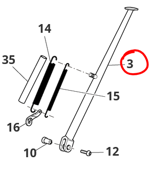BÉQUILLE FANTIC XM 50/ XMF 125