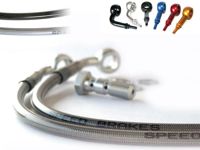 Durite de frein arrière Aviation SPEEDBRAKES carbone/raccord noir MT-07 ABS 2017-2020